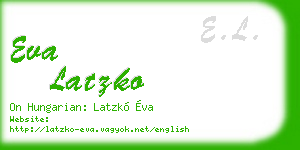 eva latzko business card